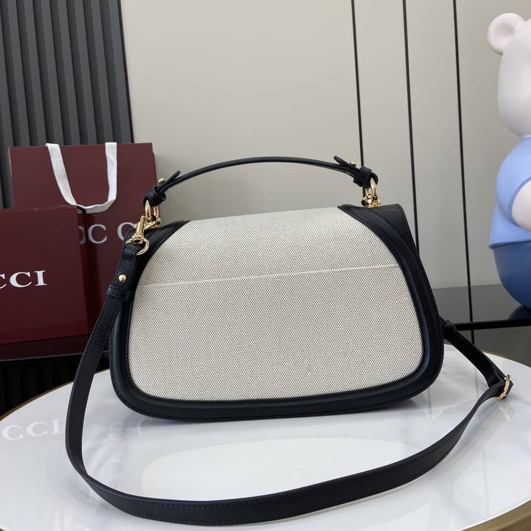 Gucci Blondie Canvas Large Black Handle Bag_2_163106 Gucci Blondie Canvas Large Black Handle Bag
