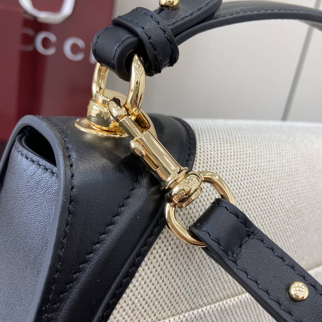 Gucci Blondie Canvas Large Black Handle Bag_5_163106 Gucci Blondie Canvas Large Black Handle Bag