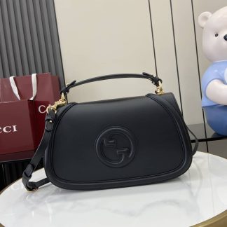 Gucci Blondie Leather Large Black Handle Bag