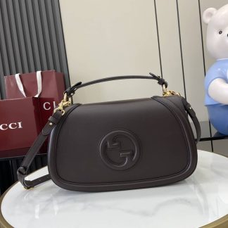 Gucci Blondie Leather Large Dark Brown Bag