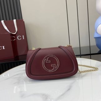 Gucci Blondie Leather Small Red Shoulder Bag