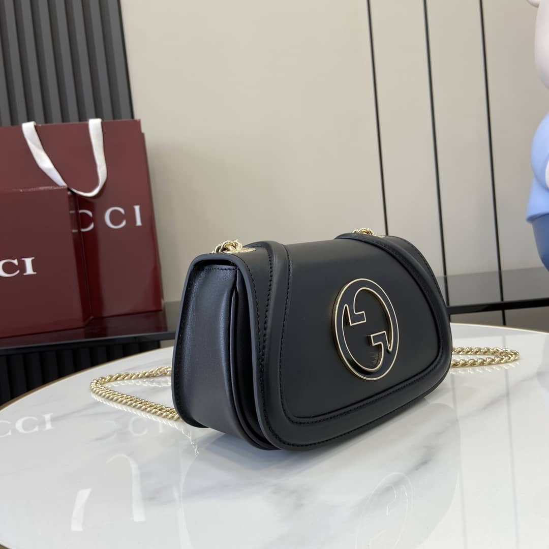 Gucci Blondie Leather Small Black Shoulder Bag_1_163166 Gucci Blondie Leather Small Black Shoulder Bag