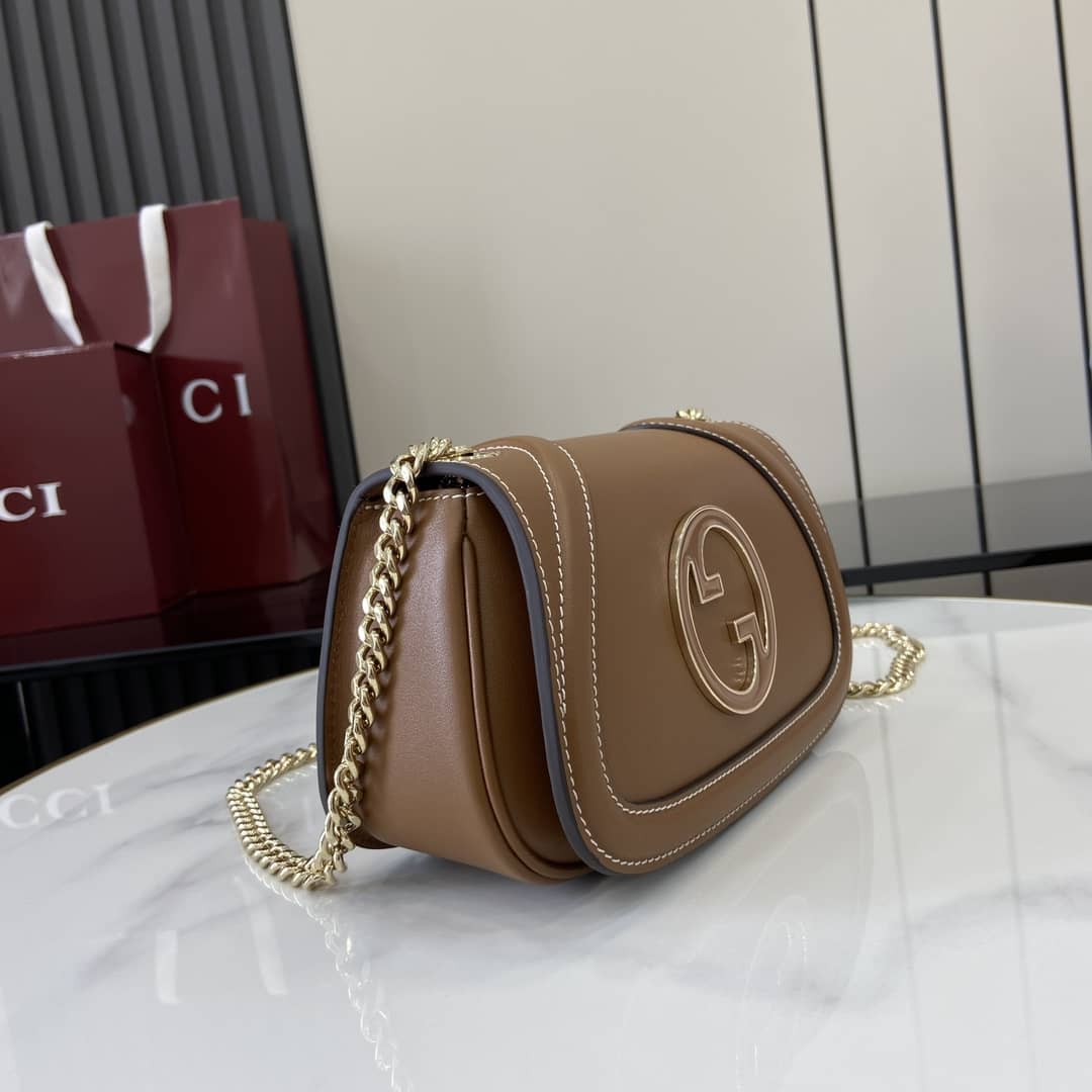 Gucci Blondie Leather Small Brown Shoulder Bag_1_163176 Gucci Blondie Leather Small Brown Shoulder Bag
