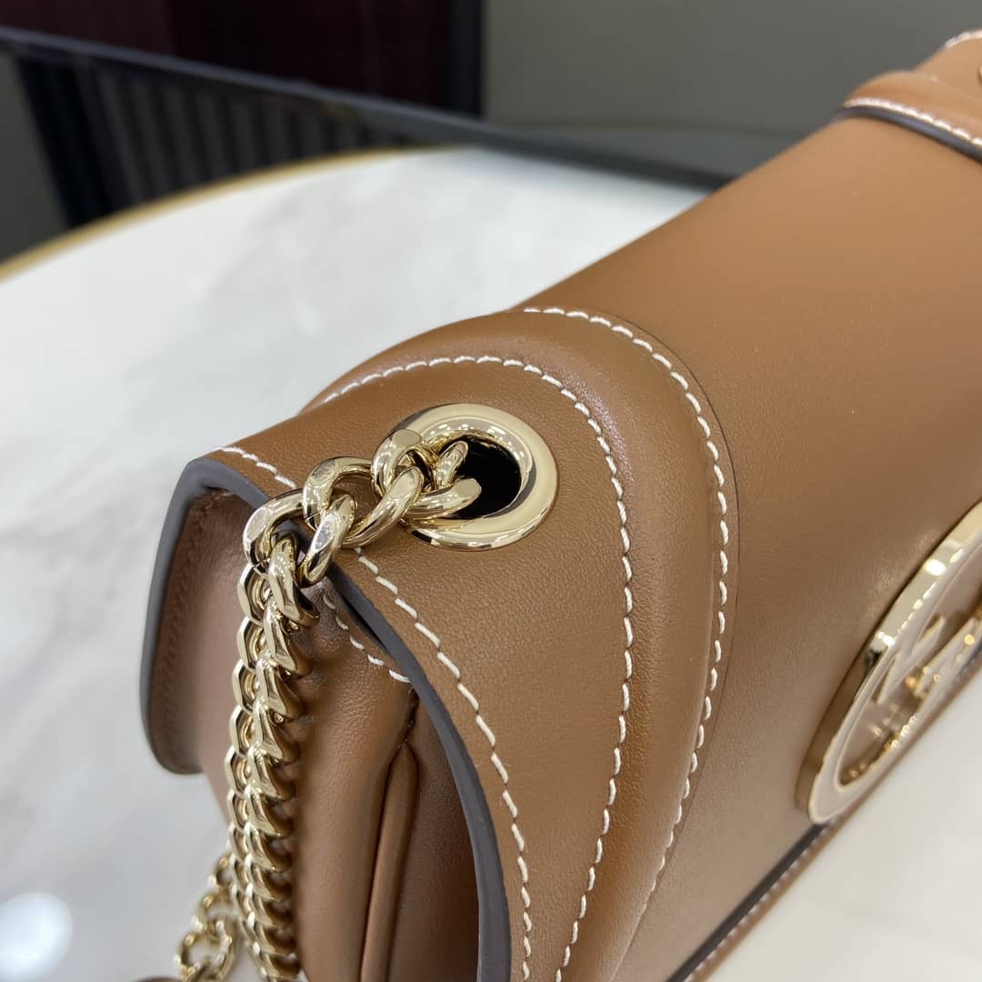 Gucci Blondie Leather Small Brown Shoulder Bag_4_163176 Gucci Blondie Leather Small Brown Shoulder Bag