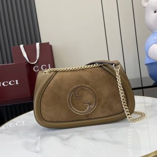 Gucci Blondie Suede Medium Brown Bag 815715