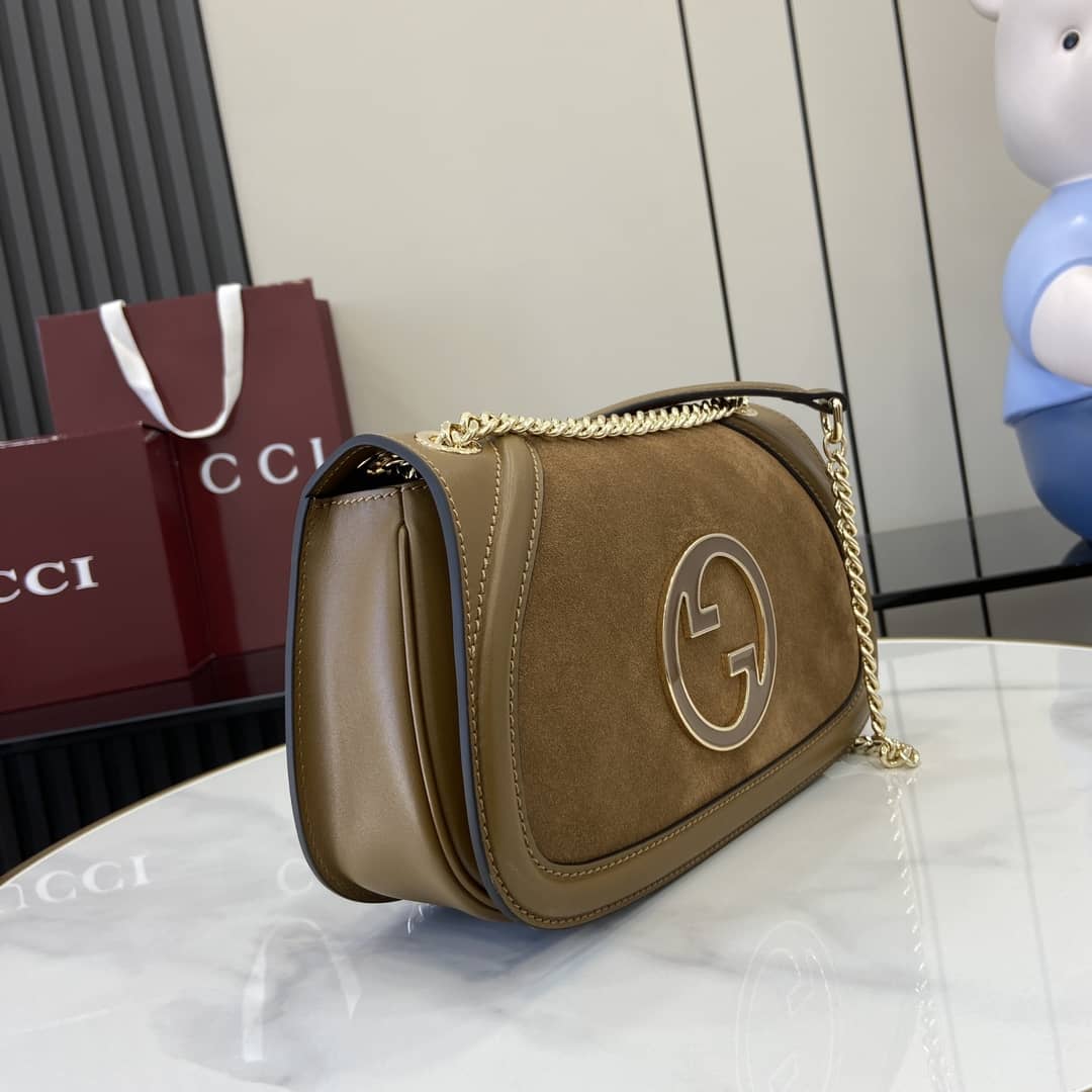 Gucci Blondie Suede Medium Brown Bag 815715_2_163196 Gucci Blondie Suede Medium Brown Bag 815715