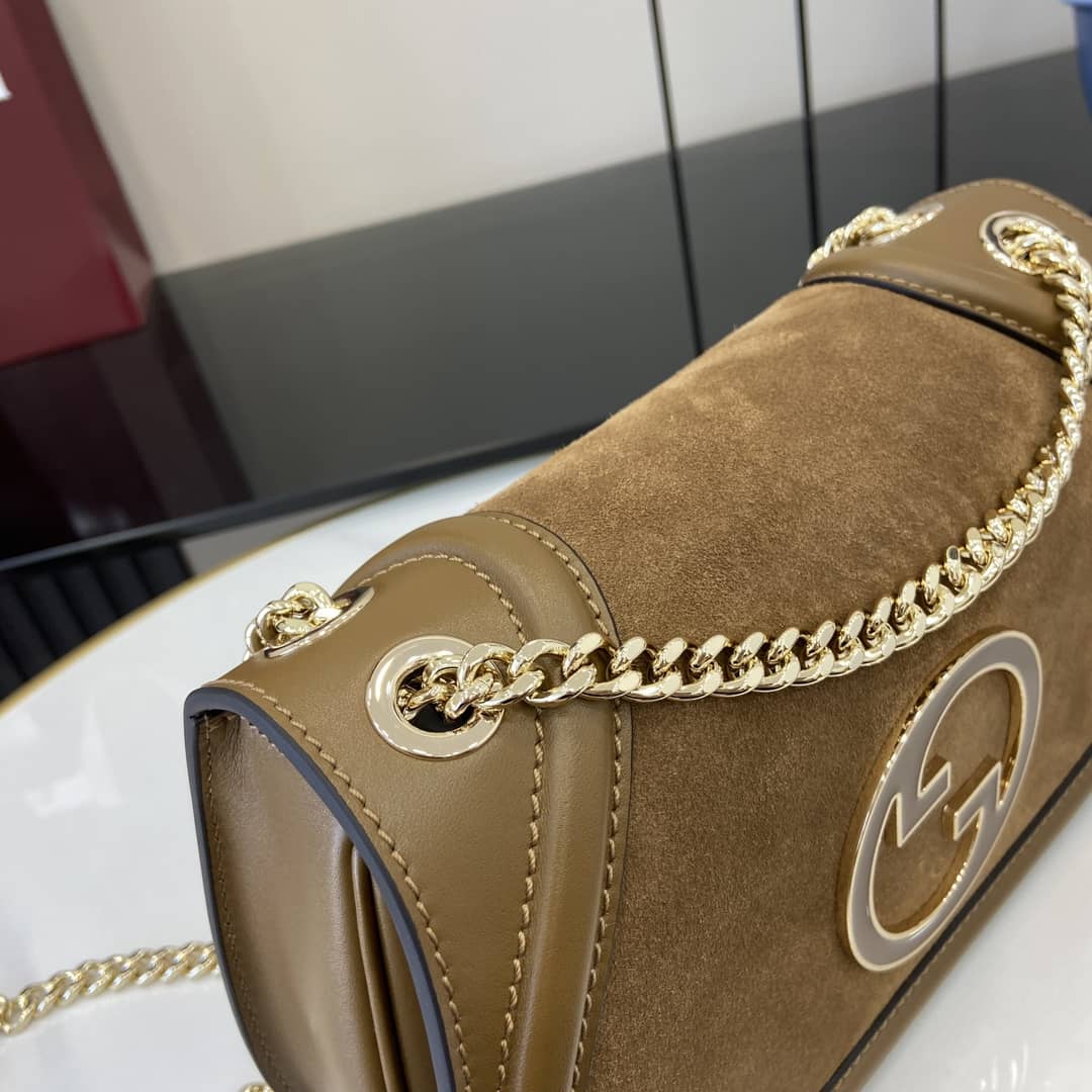 Gucci Blondie Suede Medium Brown Bag 815715_4_163196 Gucci Blondie Suede Medium Brown Bag 815715
