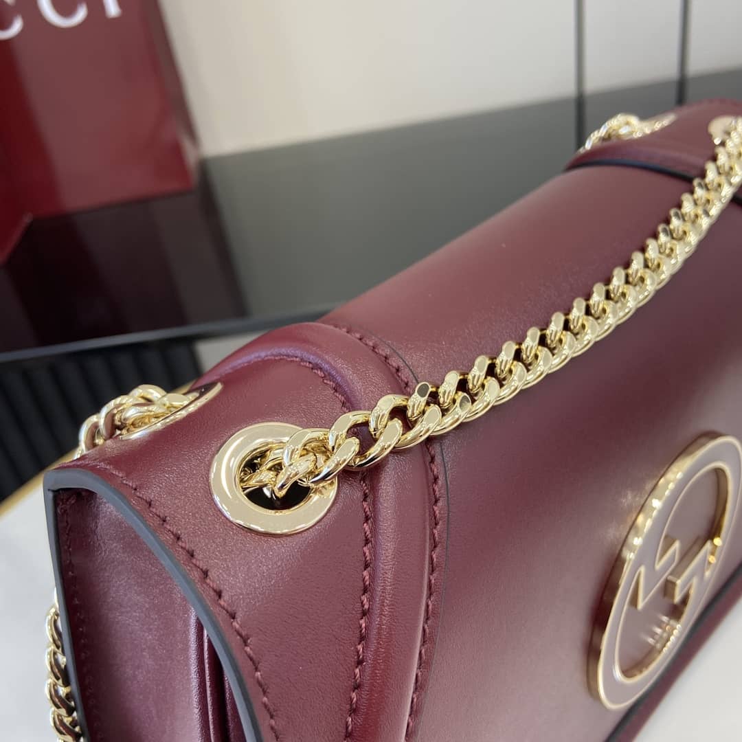 Gucci Blondie Leather Medium Red Bag 815715_4_163206 Gucci Blondie Leather Medium Red Bag 815715
