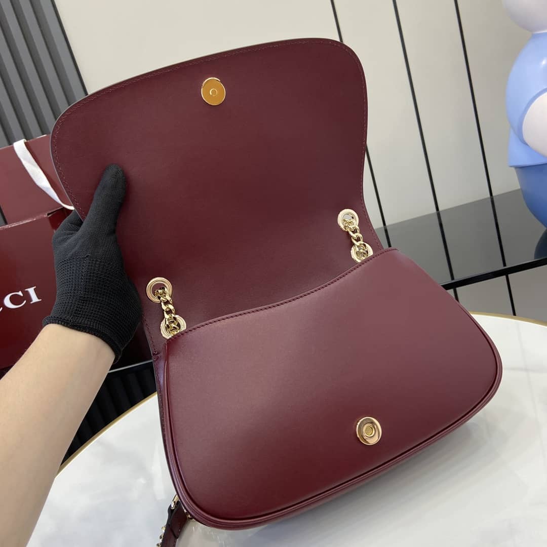 Gucci Blondie Leather Medium Red Bag 815715_6_163206 Gucci Blondie Leather Medium Red Bag 815715