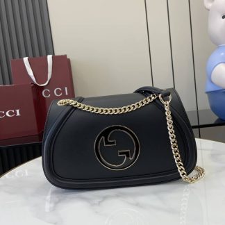 Gucci Blondie Leather Medium Black Bag 815715