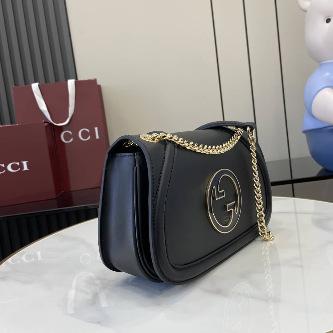 Gucci Blondie Leather Medium Black Bag 815715_2_163216 Gucci Blondie Leather Medium Black Bag 815715