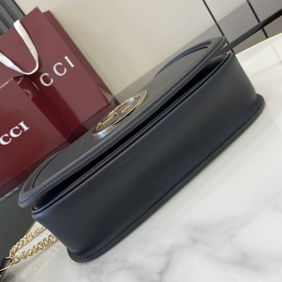 Gucci Blondie Leather Medium Black Bag 815715_3_163216 Gucci Blondie Leather Medium Black Bag 815715