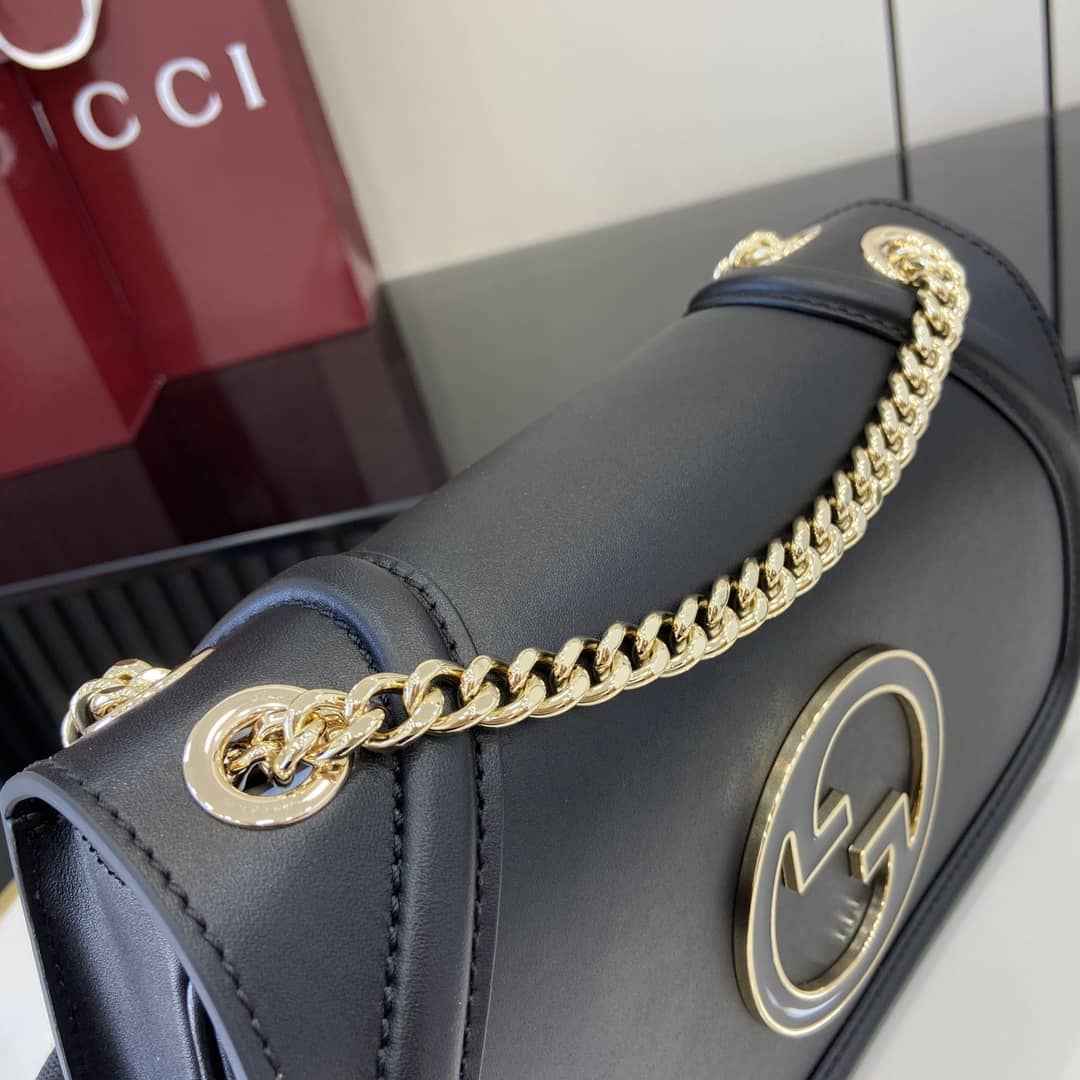 Gucci Blondie Leather Medium Black Bag 815715_4_163216 Gucci Blondie Leather Medium Black Bag 815715