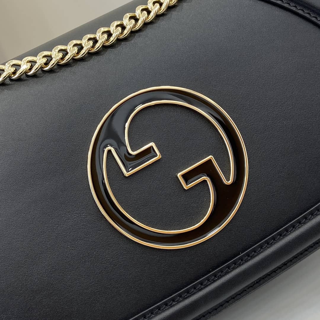 Gucci Blondie Leather Medium Black Bag 815715_5_163216 Gucci Blondie Leather Medium Black Bag 815715