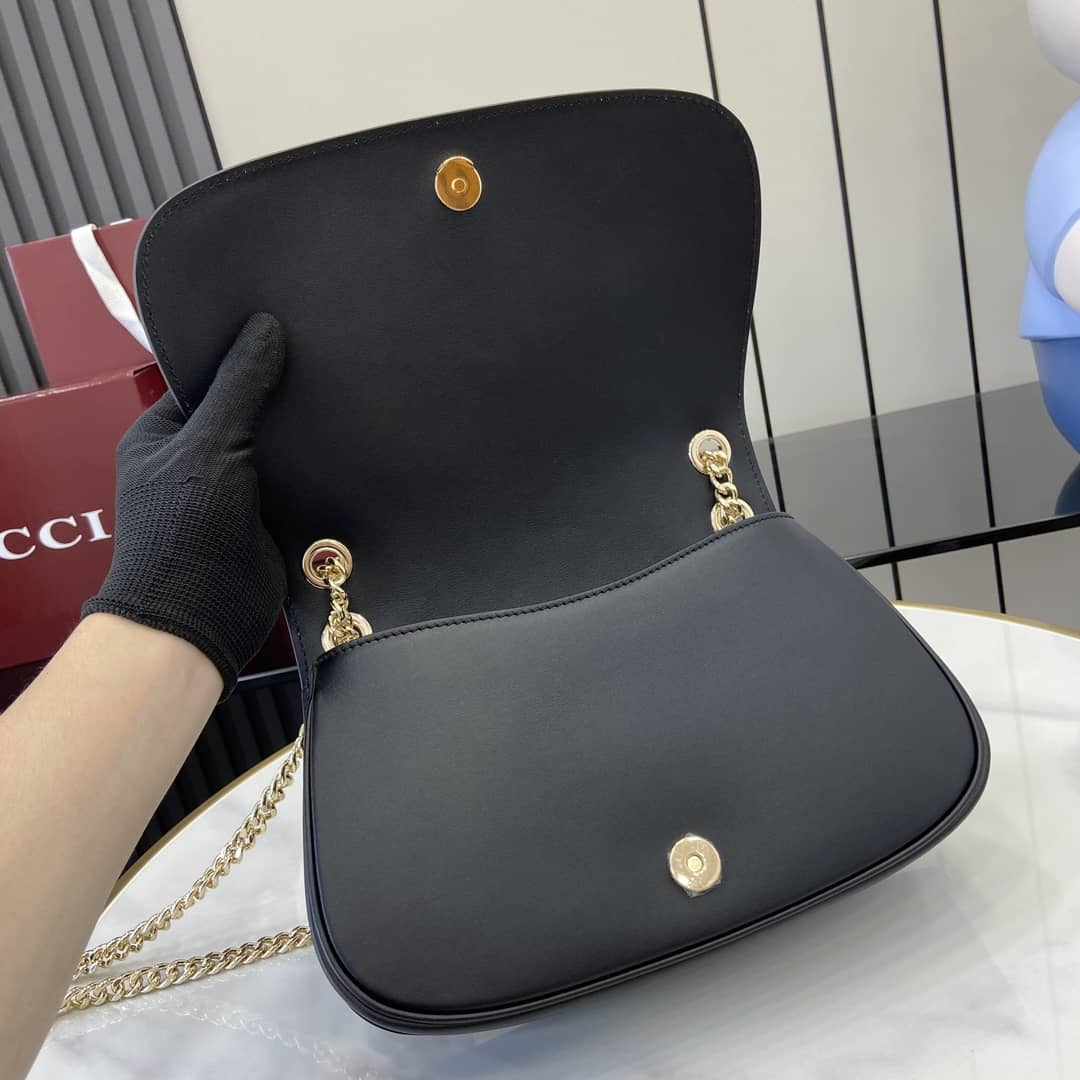 Gucci Blondie Leather Medium Black Bag 815715_6_163216 Gucci Blondie Leather Medium Black Bag 815715