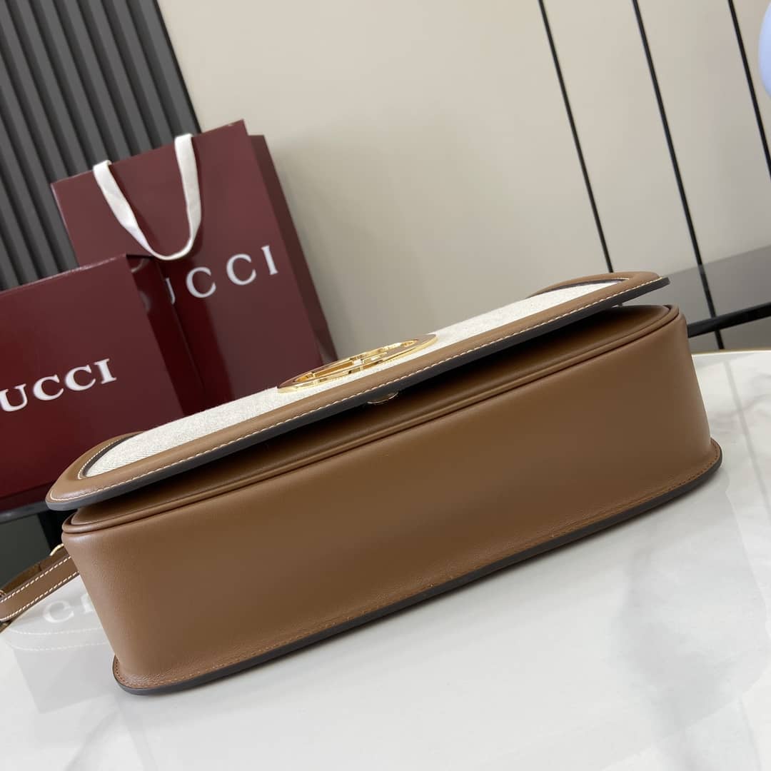 Gucci Blondie Canvas Large Beige Brown Bag 815719_3_163226 Gucci Blondie Canvas Large Beige Brown Bag 815719