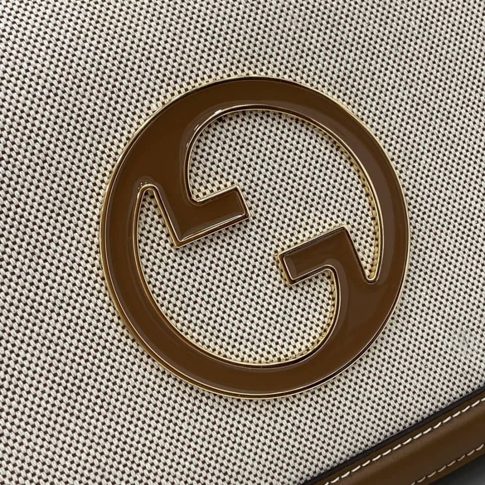 Gucci Blondie Canvas Large Beige Brown Bag 815719_5_163226 Gucci Blondie Canvas Large Beige Brown Bag 815719