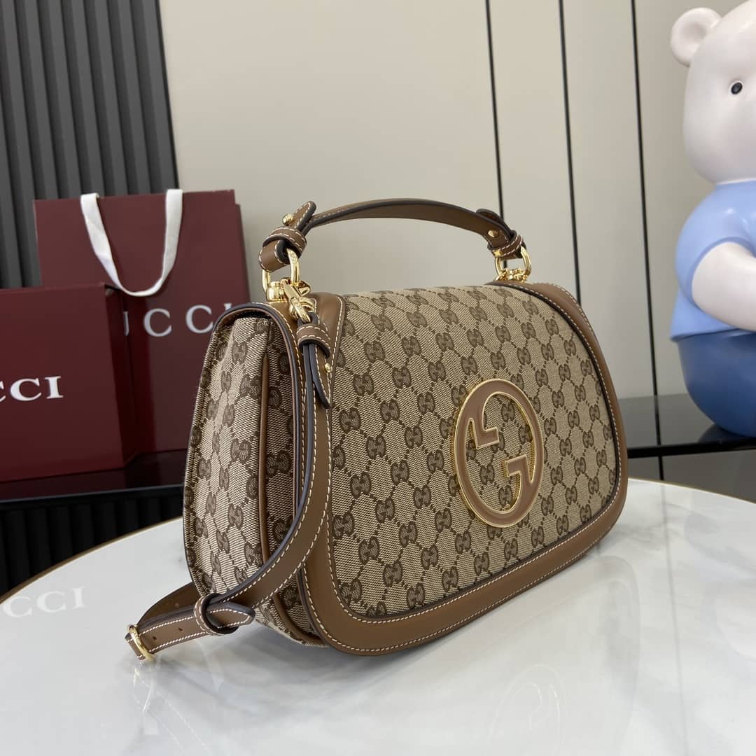 Gucci Blondie Monogram GG Large Brown Bag 815719_1_163236 Gucci Blondie Monogram GG Large Brown Bag 815719