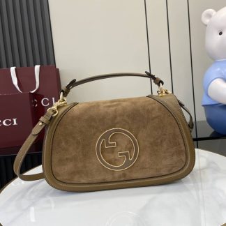 Gucci Blondie Suede Large Brown Bag 815719