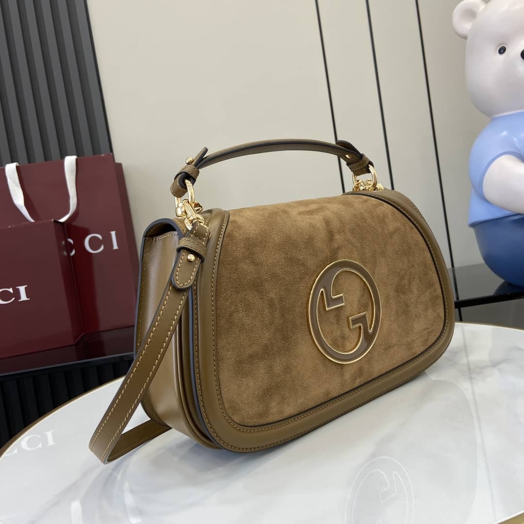 Gucci Blondie Suede Large Brown Bag 815719_2_163246 Gucci Blondie Suede Large Brown Bag 815719