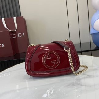 Gucci Blondie Patent Leather Small Red Bag 815711