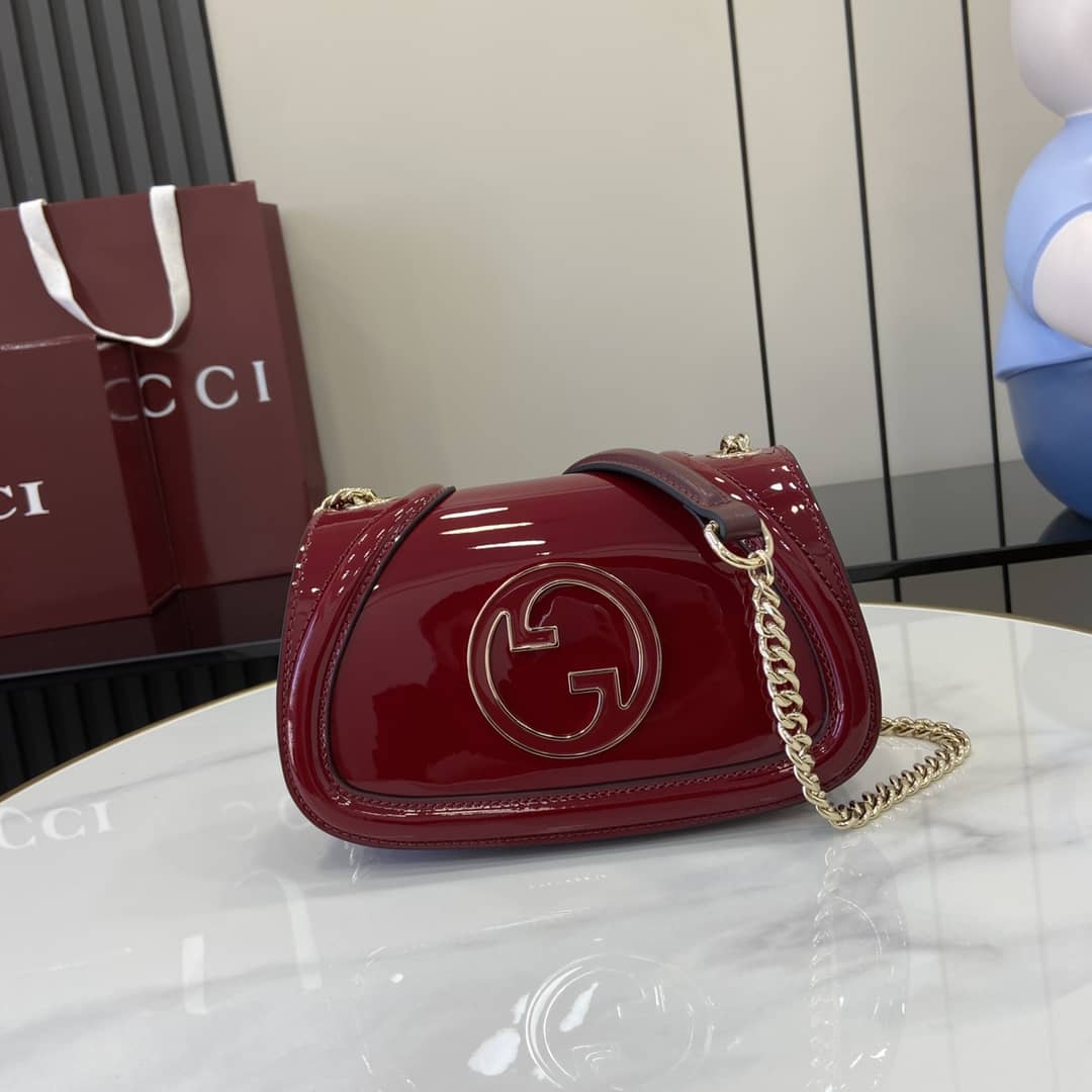 Gucci Blondie Patent Leather Small Red Bag 815711_10_163286 Gucci Blondie Patent Leather Small Red Bag 815711