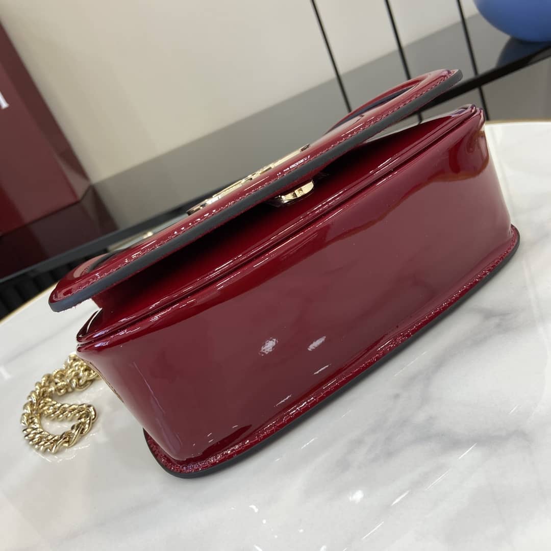 Gucci Blondie Patent Leather Small Red Bag 815711_3_163286 Gucci Blondie Patent Leather Small Red Bag 815711