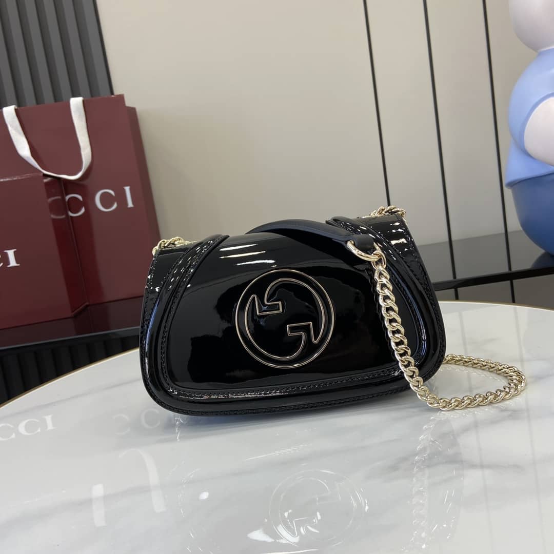 Gucci Blondie Patent Leather Small Black Bag_10_163296 Gucci Blondie Patent Leather Small Black Bag