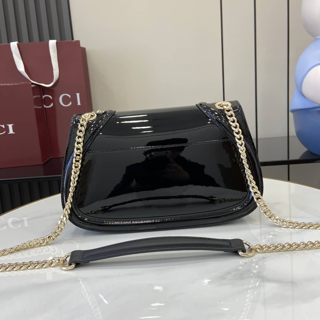 Gucci Blondie Patent Leather Small Black Bag_1_163296 Gucci Blondie Patent Leather Small Black Bag