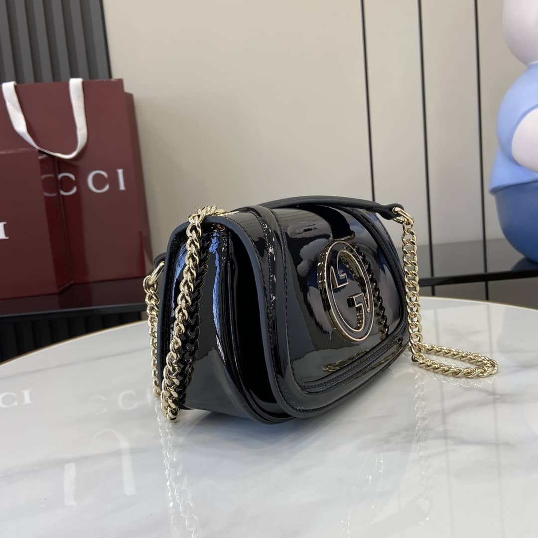 Gucci Blondie Patent Leather Small Black Bag_2_163296 Gucci Blondie Patent Leather Small Black Bag