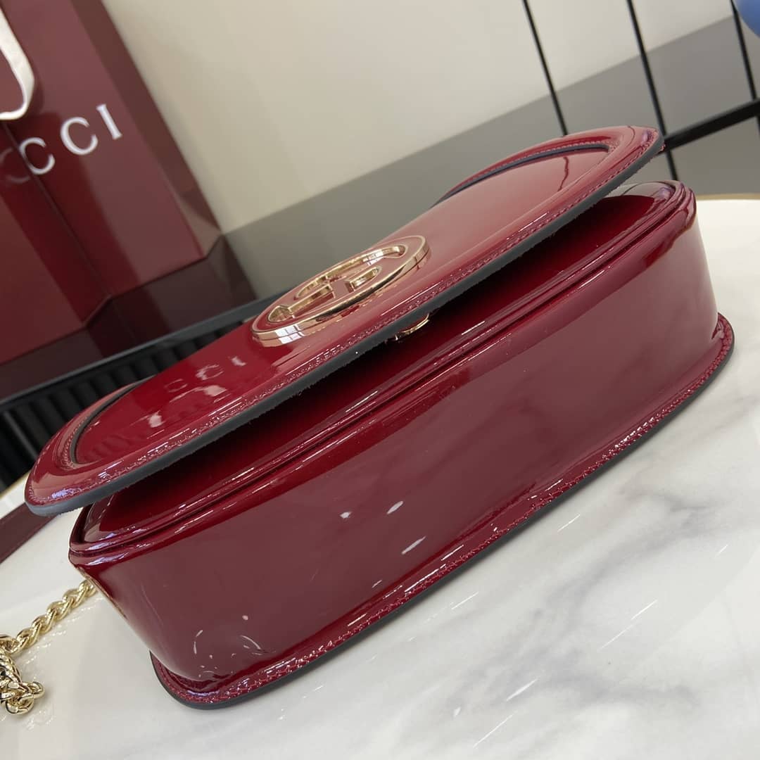 Gucci Blondie Patent Leather Medium Red Bag_3_163306 Gucci Blondie Patent Leather Medium Red Bag