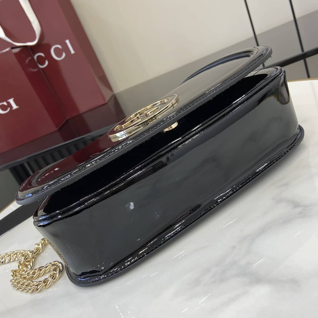 Gucci Blondie Patent Leather Medium Black Bag_3_163316 Gucci Blondie Patent Leather Medium Black Bag