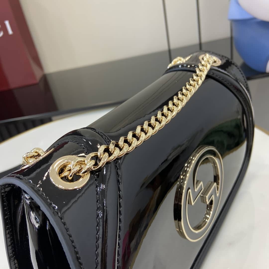 Gucci Blondie Patent Leather Medium Black Bag_4_163316 Gucci Blondie Patent Leather Medium Black Bag