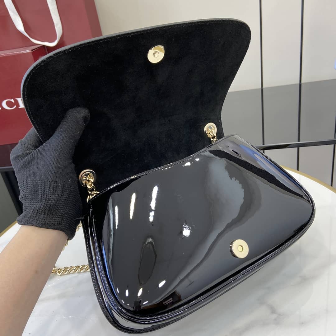 Gucci Blondie Patent Leather Medium Black Bag_6_163316 Gucci Blondie Patent Leather Medium Black Bag
