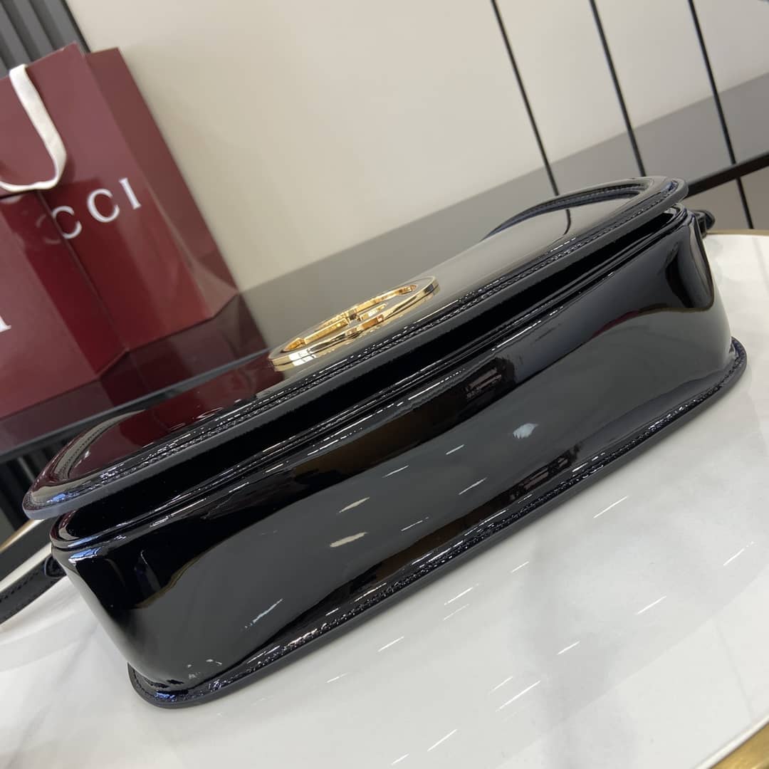 Gucci Blondie Patent Leather Large Black Bag_3_163336 Gucci Blondie Patent Leather Large Black Bag