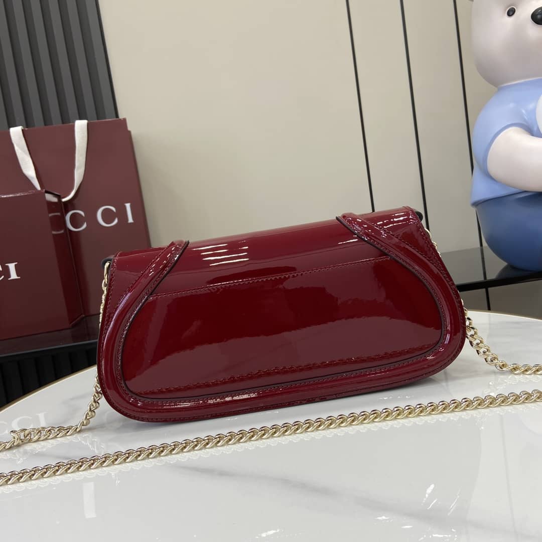 Gucci Blondie Patent Leather Small Red Shoulder Bag_2_163346 Gucci Blondie Patent Leather Small Red Shoulder Bag