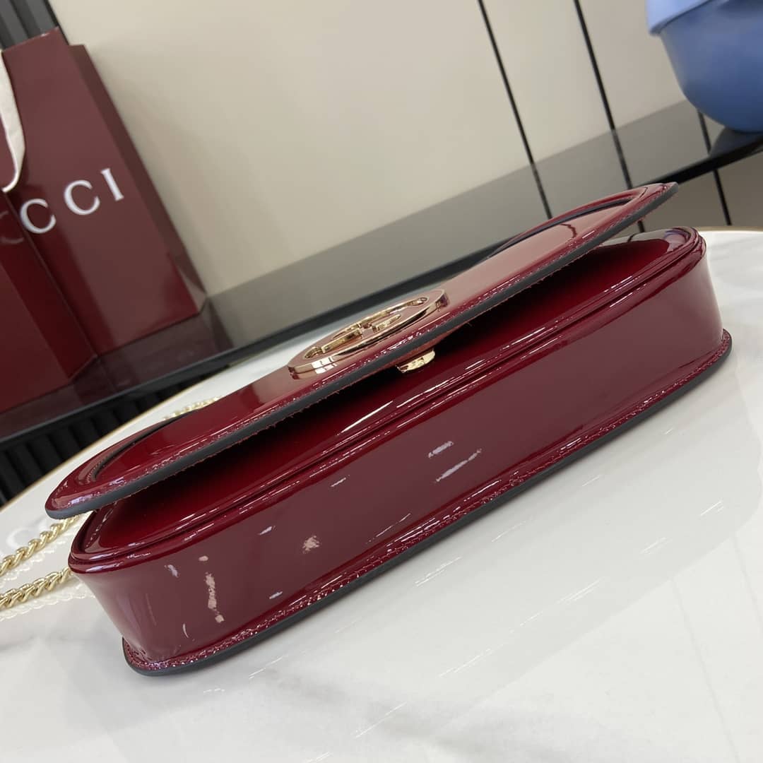 Gucci Blondie Patent Leather Small Red Shoulder Bag_3_163346 Gucci Blondie Patent Leather Small Red Shoulder Bag