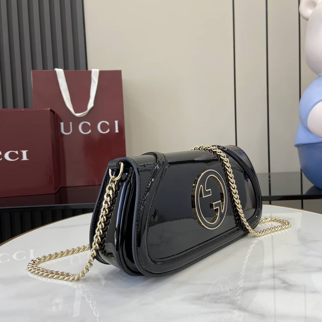 Gucci Blondie Patent Leather Small Black Bag_2_163356 Gucci Blondie Patent Leather Small Black Bag