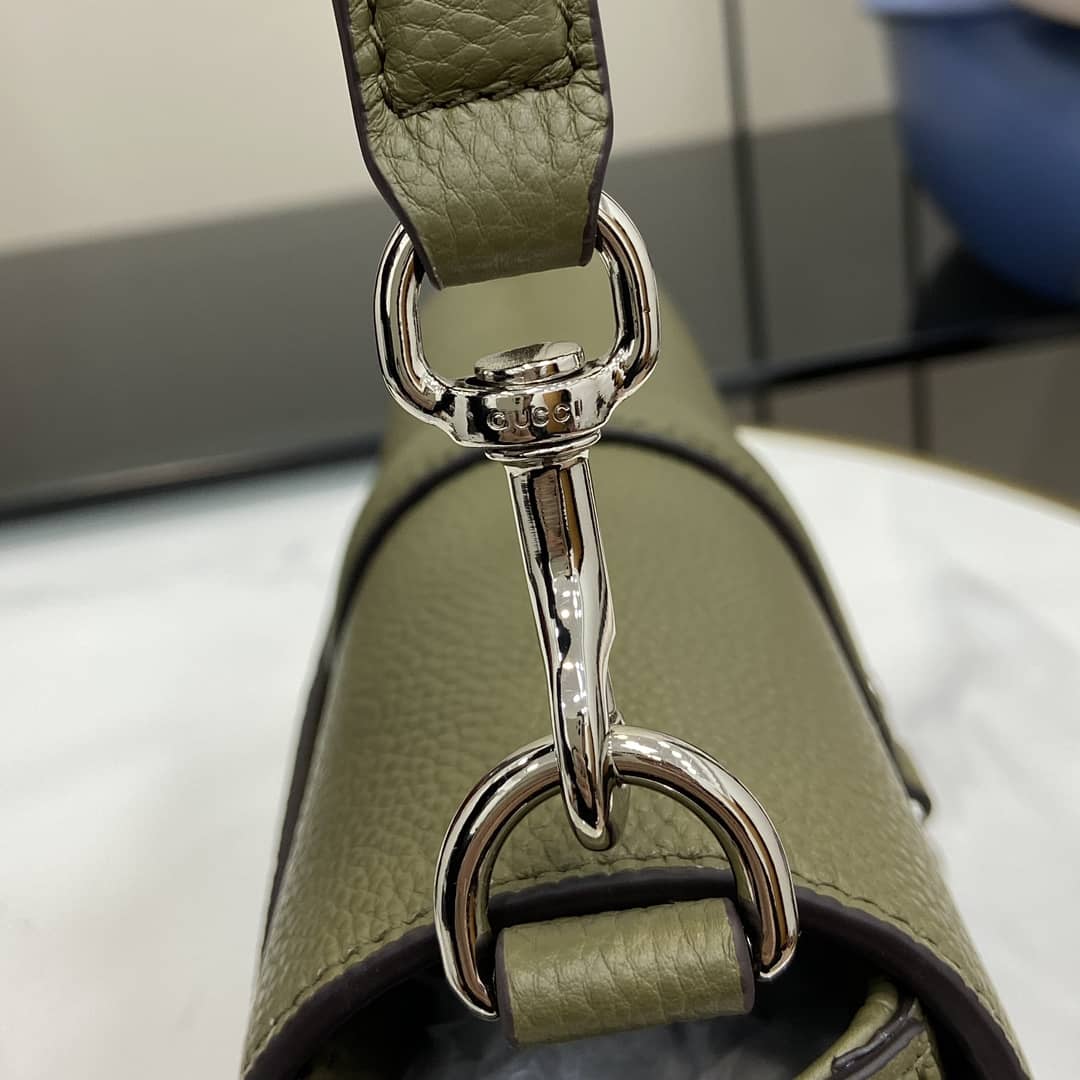 Gucci Leather Small Green Crossbody Bag 821623_4_163366 Gucci Leather Small Green Crossbody Bag 821623