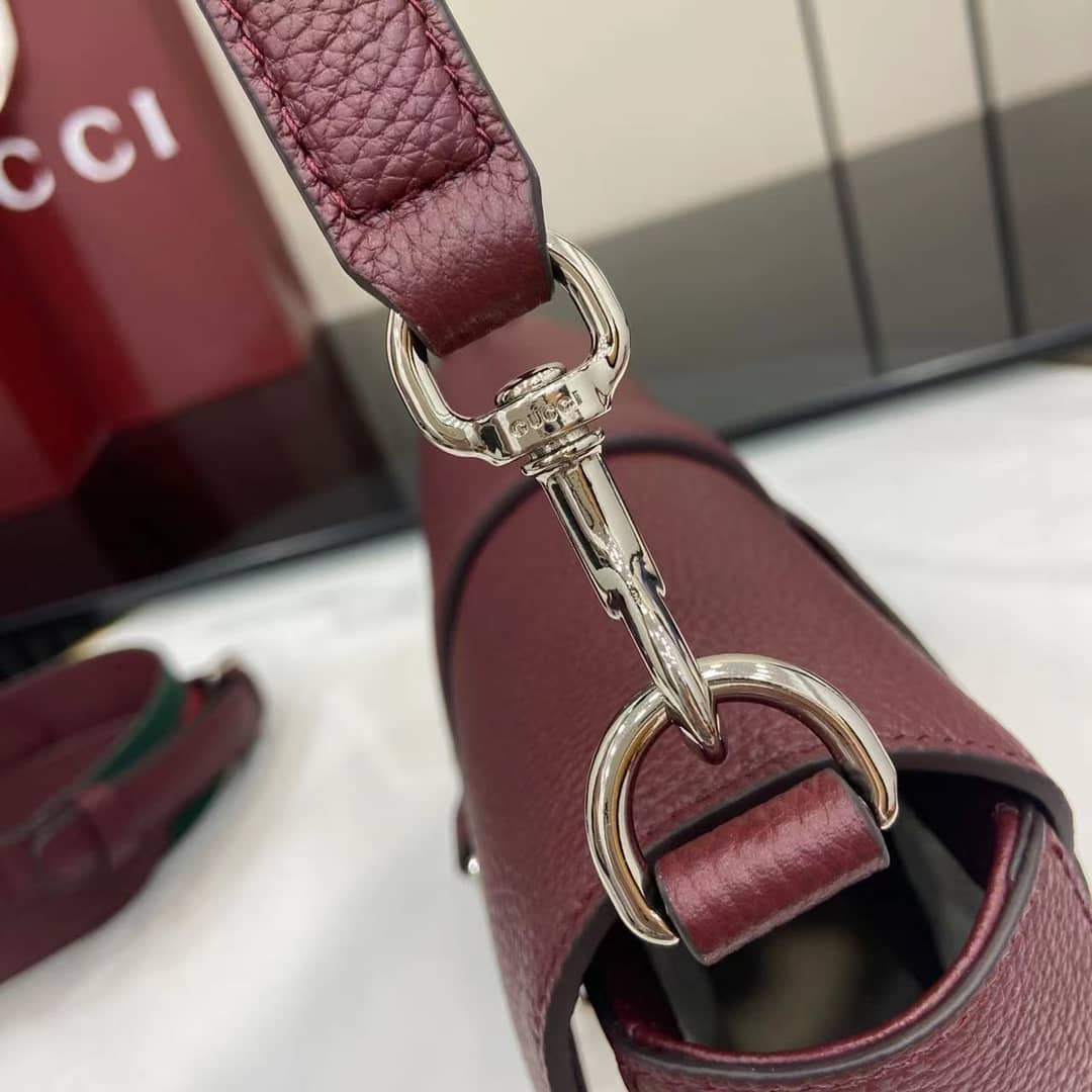 Gucci Leather Small Red Crossbody Bag 821623_5_163376 Gucci Leather Small Red Crossbody Bag 821623