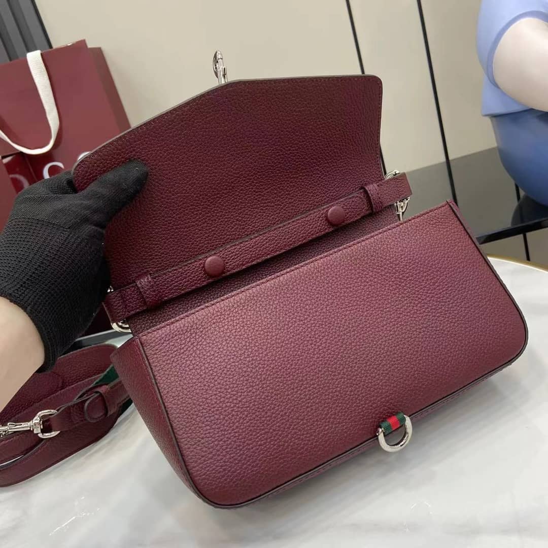 Gucci Leather Small Red Crossbody Bag 821623_6_163376 Gucci Leather Small Red Crossbody Bag 821623