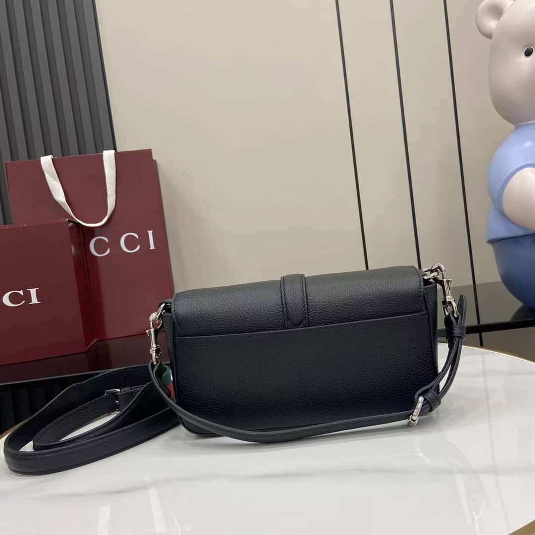 Gucci Leather Small Black Crossbody Bag 821623_1_163386 Gucci Leather Small Black Crossbody Bag 821623