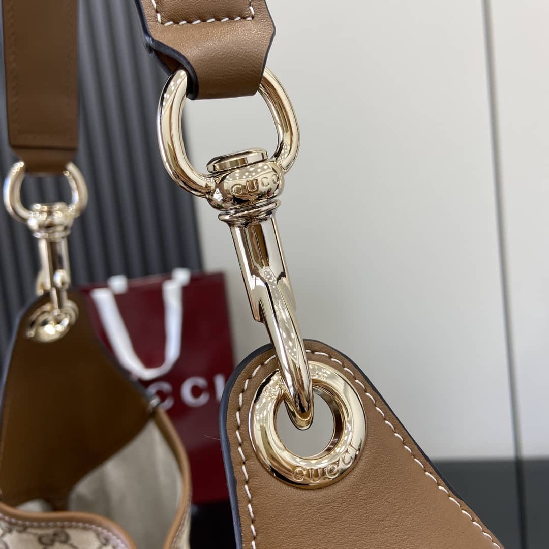 Gucci B Monogram Canvas Large Brown Hobo Bag_3_163396 Gucci B Monogram Canvas Large Brown Hobo Bag
