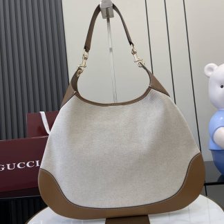 Gucci B Canvas Large Brown Hobo Bag 815924