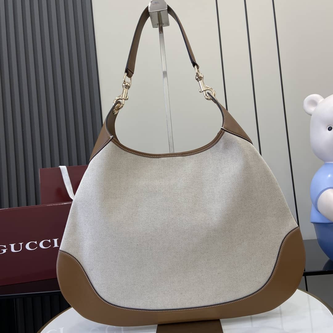 Gucci B Canvas Large Brown Hobo Bag 815924_10_163406 Gucci B Canvas Large Brown Hobo Bag 815924