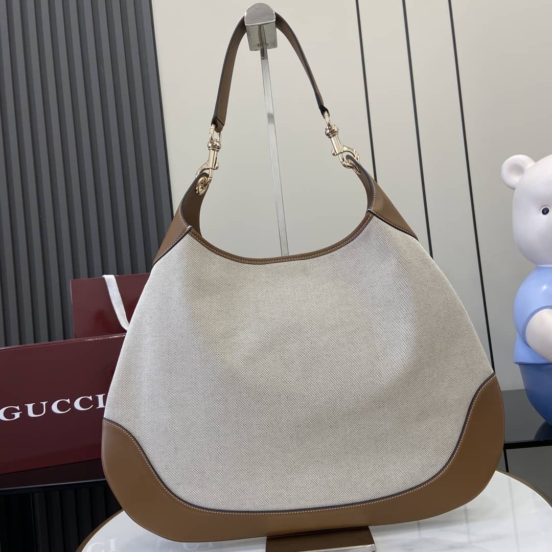 Gucci B Canvas Large Brown Hobo Bag 815924_2_163406 Gucci B Canvas Large Brown Hobo Bag 815924
