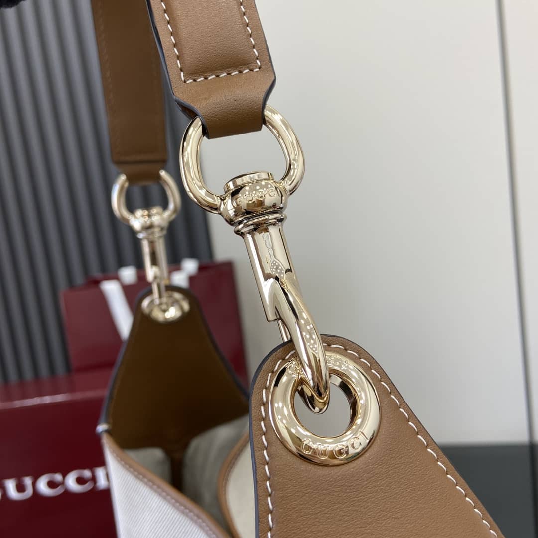 Gucci B Canvas Large Brown Hobo Bag 815924_3_163406 Gucci B Canvas Large Brown Hobo Bag 815924