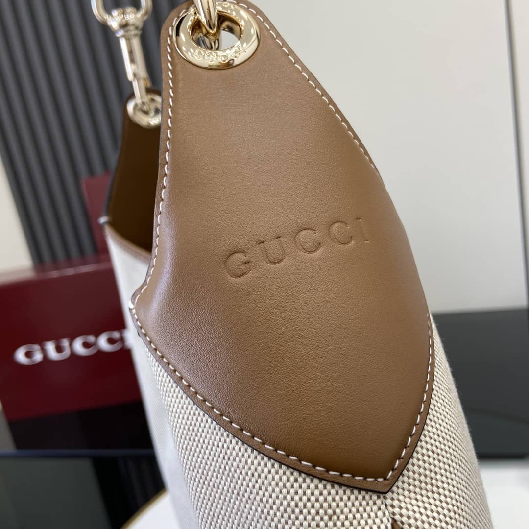 Gucci B Canvas Large Brown Hobo Bag 815924_4_163406 Gucci B Canvas Large Brown Hobo Bag 815924