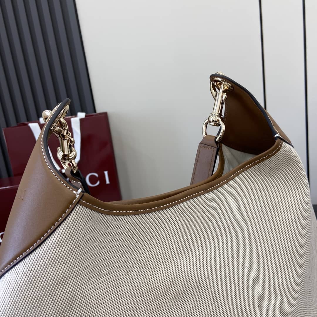 Gucci B Canvas Large Brown Hobo Bag 815924_6_163406 Gucci B Canvas Large Brown Hobo Bag 815924