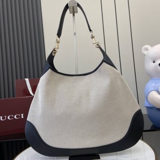 Gucci B Canvas Large Black Hobo Bag 815924